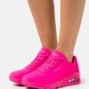 Uno - Baskets Basses - Hot Pink Durabuck