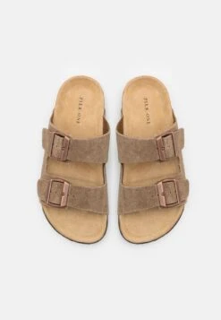 Pier One Leather Unisex - Chaussons - Stone -Chaussure Belle Promos Boutique 8a668f54d8c54cffbe49465b492ae069