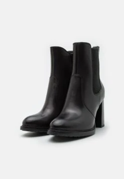 Leather - Bottines À Talons Hauts - Black -Chaussure Belle Promos Boutique 905be349a0424c6ebaa958778d635f40