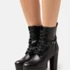 Anna Field Bottines À Lacets - Black